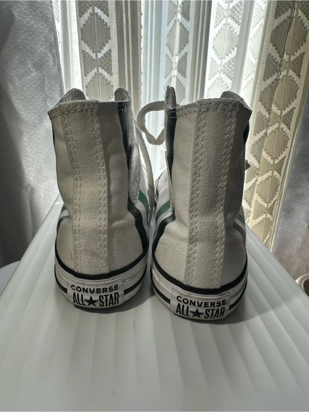 Converse White High-Top Canvas Sneakers for kids size 3Y